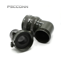 Connecteur circulaire industriel fileté PSCCONN MS5015 Série MS3108A 32-17P, prise d'extension à angle droit, 4 broches mâle