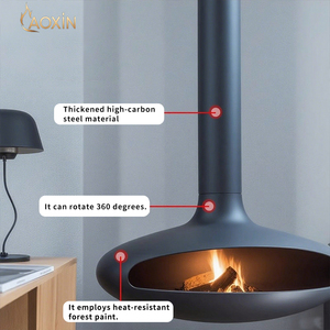 Tùy chỉnh-thực hiện hiện đại treo lò sưởi trong nhà biệt thự nhà lửa thực sự sưởi ấm với củi treo thép cho khách sạn - Product Image 2