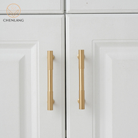CHENLANG Poignée réglable moderne en laiton massif, style luxe léger, écologique et durable, pour commodes de chambre et tiroirs de cuisine