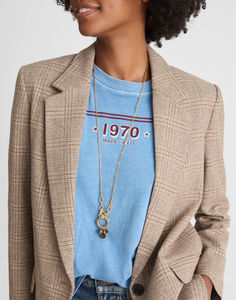 Blazer à carreaux oversize pour femme – Veste de costume décontractée élégante à un bouton, vêtement d'extérieur polyvalent pour le bureau au quotidien - Product Image 5