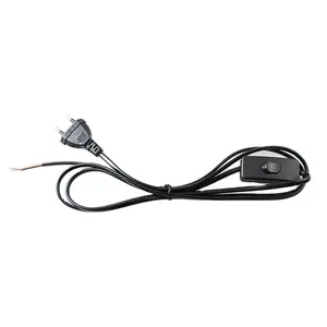 Interrupteur sur câble de ligne 1.8m sur cordon d'alimentation pour lampe à led avec interrupteur US EU plug light switching wire extension