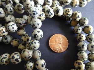 Jaspe Dálmata Natural Liso Crema Negro 3-10mm Cuentas para Joyería, Tobillera, Pulsera de Mujer, 15 Pulgadas, Rondelles, Hilos, Venta al por Mayor AMARA - Product Image 5