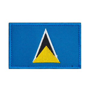 Drapeaux de pays de Sainte-Lucie de haute qualité, à thermocoller ou à coudre, avec patchs à scratch - Product Image 1