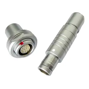 IP68 Hal-Shell Key Cable Collect Straight Plug Connector Industrial Fischer Push Pull Connector