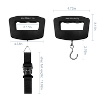 Balance de pesage numérique portable pour bagages, en ABS, capacité 50 kg, balance électronique suspendue pour valises