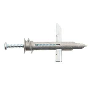 Ancorante Autoperforante Tengri Zinc per <span class=keywords><strong>Cartongesso</strong></span> - Ancorante Rapido in Metallo con Vite a Testa Pan Phillips per Fissaggio su Pannelli in Gesso # 8 # 10 - Product Image 2