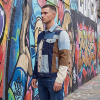 Veste en jean respirante à col montant pour homme, qualité supérieure, design tendance, streetwear premium, OEM ODM