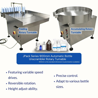 Table rotative d'accumulation automatique personnalisée de 900 mm pour bouteilles rondes en plastique et en verre, pour machine de remplissage