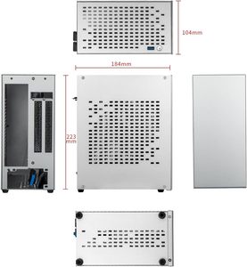 Mini Caja de PC de Aluminio SFF, Formato Pequeño, para Juegos, con Adaptador PCIe, Compatible con Tarjeta Gráfica GPU, Plateada, Mini I - Product Image 4