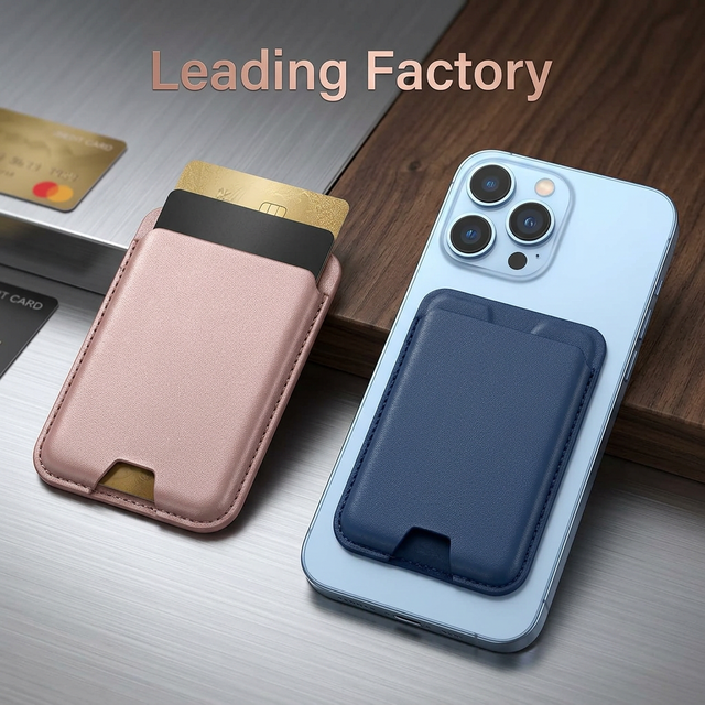 Magsafe Wallet for iPhone 15/14/13/12 Series Smart PU Magnetic Wallet Stand with Business Card Holder