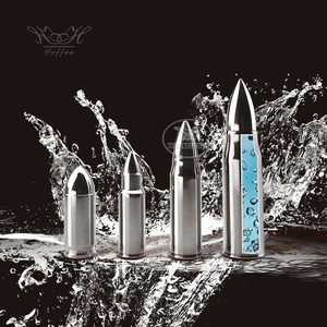 Caja de madera de regalo de lujo con logotipo personalizado, whisky congelado reutilizable, vino, piedras para enfriar rocas SS #304, pistola de cubitos de hielo, Juego de vasos de cristal con balas - Product Image 5