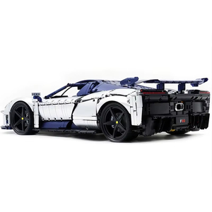 Y18004 Ma Wang F80 Mechanical <b>Building</b> <b>Block</b> Racing Car Adult High-Difficulty Assembly ABS Plastic 1:8 Scale Model Toy for Age - Product Image 2