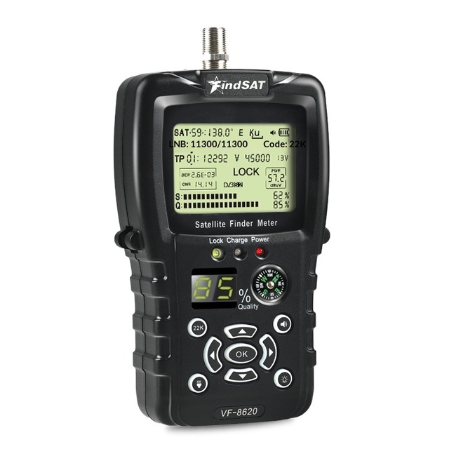FindSAT VF-8620 HD Star Finder Tuner DVB-S2/S2X with Flashlight and Compass