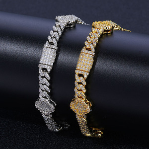 สร้อยคิวบันฮิปฮอปเกรดพรีเมียมประดับเพชรโมอิสซาไนต์ เงินแท้ 925 สร้อยคิวบันแบบไมอามี่สั่งทำพิเศษ ผ่านการทดสอบ VVS1 GRA - Product Image 2