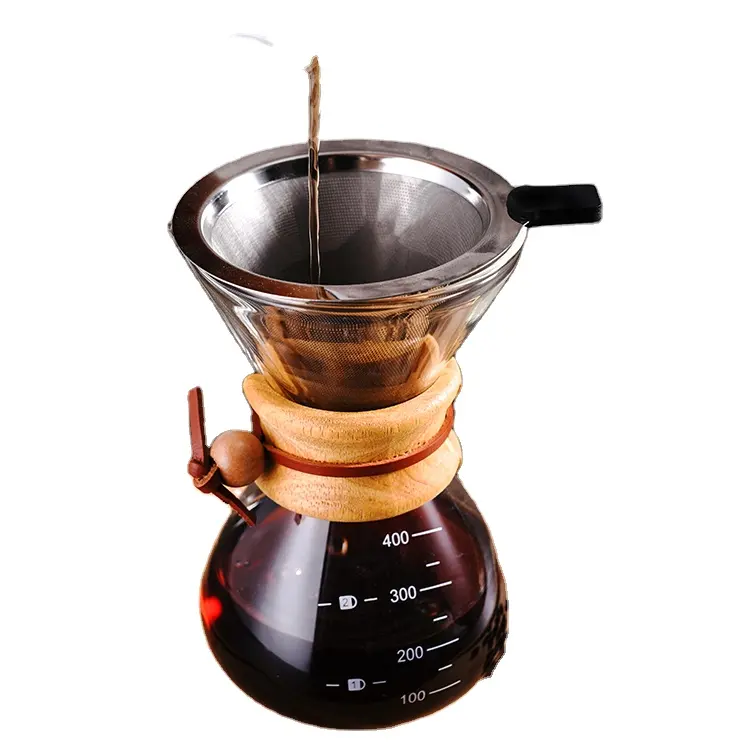 Novo tipo de venda superior de vidro para cafeteira de gotejamento frio, cafeteira de vidro 400ml