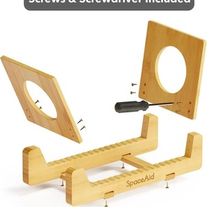 SpaceAid Estante de Madera Maciza para Discos de Vinilo de 1 Nivel para Amantes de la Música y Coleccionistas - Product Image 2