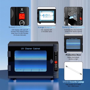 Máquina de Limpieza de Herramientas de Uñas con Luz UV, Gabinete de Limpieza UV de Alta Capacidad de 12L, Caja de Limpieza de Herramientas de Salón con Temporizador - Product Image 6
