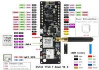 Nouveau module WiFi sans fil T-Beam ESP32 433/868/915/923Mhz GPS NEO-6M LORA 32 avec support de batterie 18650 et OLED
