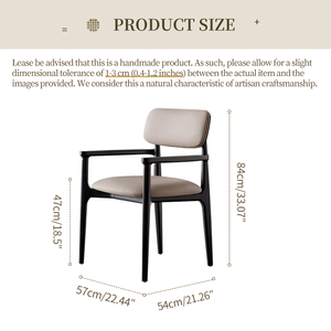 <span class=keywords><strong>Fauteuil</strong></span> de salle à manger moderne en bois de frêne massif avec assise en similicuir rembourré pour usage domestique/restaurant (Koweït, EAU, Australie) - Product Image 6