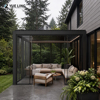 Pergola en aluminium à toit à persiennes Progola, taille sur mesure pour les constructeurs et les entrepreneurs, parasol anti-UV pour terrasse de restaurant