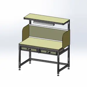 LANGLE profilo in alluminio funzionale banco da lavoro in alluminio catena di montaggio linea di produzione tavolo Workstation industriale