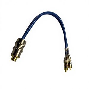 Cable de Audio de 0.3m/1ft, 2 Machos a 1 Hembra RCA, Doble Blindaje, Alta Calidad, Anti-Interferencia - Product Image 4