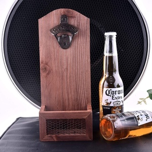 <span class=keywords><strong>Sacacorchos</strong></span> y abridor de <span class=keywords><strong>pared</strong></span> de madera con soporte para una apertura de botellas cómoda - Product Image 4