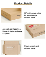 Boîte d'expédition minimaliste en kraft, papier naturel recyclable, design artistique avec dorure à chaud, personnalisable pour l'emballage de vêtements, de cadeaux et de colis de vente au détail