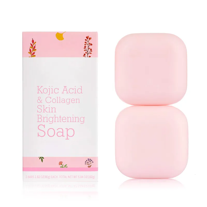 Sapone da bagno con etichetta privata sbiancante corpo acido Kojic collagene sapone schiarente per la pelle