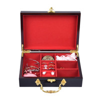 Boîte à bijoux rectangulaire en bois avec logo et couleurs personnalisés, style vintage, rangement pour montres et bijoux, OEM/ODM disponible