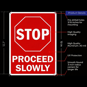 18x24inch tùy chỉnh an toàn giao thông dấu hiệu đường dấu hiệu cảnh báo dấu hiệu nhôm/kim loại bảng cao phản chiếu tấm đường signages - Product Image 6