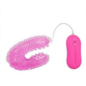 Aphrodisia Shaggy Honey Vibe 10-Modus Vibrierender TPE Penisring Transparentes Design Wasserdichter <span class=keywords><strong>Vibrator</strong></span> Nur Batteriebetrieben Persönliches Vergnügen - Product Image 3