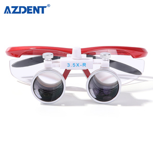 Baistra Medische Rode <span class=keywords><strong>Plastic</strong></span> Dental Binoculaire Loepen Met Led Heaslight Voor Tandarts - Product Image 4