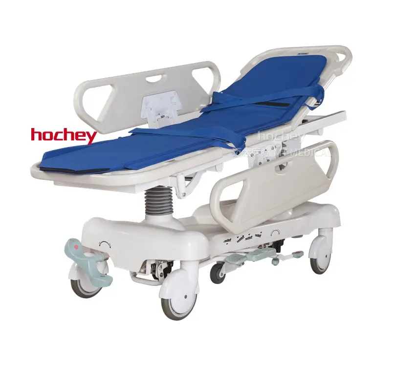 Hochey Medica nhà máy thủy lực Giá thấp bệnh viện cáng Giá xe cứu thương gấp bệnh viện xe lăn cáng