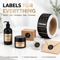 Étiquettes adhésives personnalisées OEM avec impression de logo et nom de marque pour emballage, autocollants en vinyle couleur personnalisée