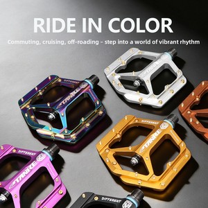 Pédales de vélo de montagne TANKE en alliage d'aluminium coloré avec roulements - Product Image 5