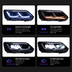 Conjunto de Faros Delanteros para Modelos 10-17, 13 LED Modificados con Luces de Circulación Diurna Fluidas, Lente de Alta Luminosidad, 30W, 12V - Product Image 3
