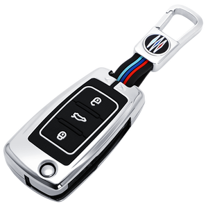 Custodia per Chiavi Auto in Lega di Zinco e Gel di Silice per Volkswagen <span class=keywords><strong>Skoda</strong></span> Sagitar PASSAT CC Polo, Portachiavi VW - Product Image 1