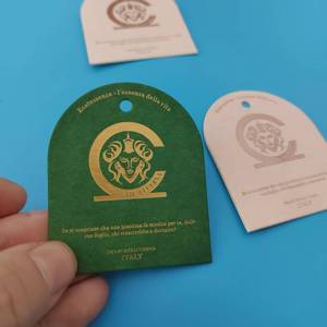 Giấy vàng sang trọng đóng dấu giấy kraft chai rượu vang cổ treo thẻ mã QR xác thực cho thẻ may mặc tinh thần cao cấp - Product Image 6