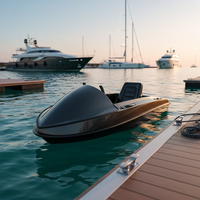 Mini Jet Ski Électrique Haute Vitesse avec Batterie au Lithium, Matériau ABS, 60 km/h, pour Divertissement Aquatique, Type Planche de Surf et Kart de Vitesse