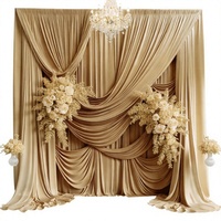 Rideaux de scène de mariage en tissu extensible infroissable, sur mesure, en soie de lait, pour la décoration de cérémonies et d'événements (vente en gros)
