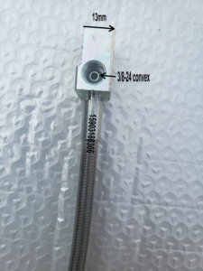 Système de freinage hydraulique personnalisé KFAFINENE, conduite de <span class=keywords><strong>frein</strong></span> tressée en acier inoxydable AN3, raccords 3/8-24, <span class=keywords><strong>raccord</strong></span> convexe PTFE - Product Image 3