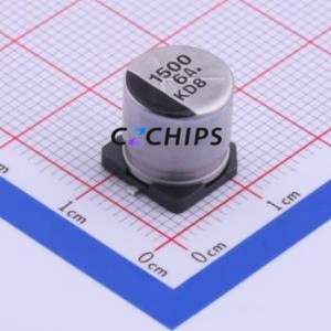 ตัวเก็บประจุอิเล็กโทรไลต์อะลูมิเนียมแบบ SMD รุ่น EEE0JA152P ขนาด D10xL10.2 มม. ความจุ 1500uF 20% แรงดัน 6.3V กระแสไฟ 750mA ความถี่ 120Hz - Product Image 1