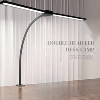 Lampe de bureau LED à col de cygne flexible et réglable avec gradation progressive de 73cm avec pince pour l'étude de la lecture