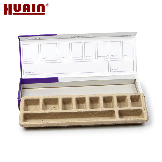 Biodegradable Pulp Packaging Molded Paper Insert Magnetic Closure Box for Shopping Customizable