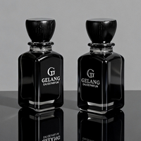 Nouvelle arrivée, flacon de parfum de luxe 30 ml, flacon de parfum carré personnalisé en verre 50 ml 100 ml, flacon de parfum vide avec emballage boîte
