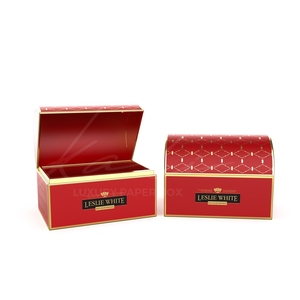 Customized Logo Paper Jewelry <strong>Suitcase</strong> Treasure Packaging <strong>Cardboard</strong> Treasure Chest Box - Product Image 4