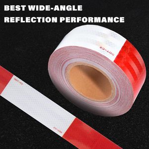Red &amp; White <strong>Reflective</strong> Tape - High Visibility Waterproof Safety Tape for Vehicles, Trailers &amp; Outdoor Warning <strong>Markings</strong> - Product Image 6