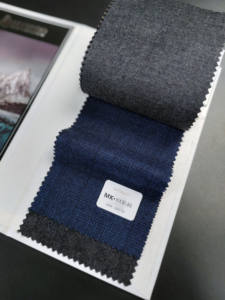 イタリアンスタイル100%メリノウーステッドウール抗ピリング中厚スーツ生地 ウェールズチェック メンズスーツジャケット ツイルストライプ - Product Image 6