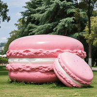 Statue décorative artistique en fibre de verre, grande taille, pour extérieur, thème alimentaire, série desserts (donut, crème glacée, macaron), peinte à la main, pour centre commercial